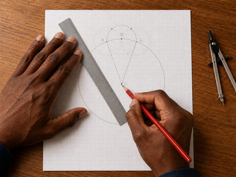 How to Find the Center of a Circle with a Compass